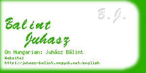 balint juhasz business card